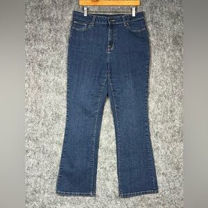 L.L. Bean Classic Fit Jeans Women's Size 12 Flare Jeans Blue Denim Cotton